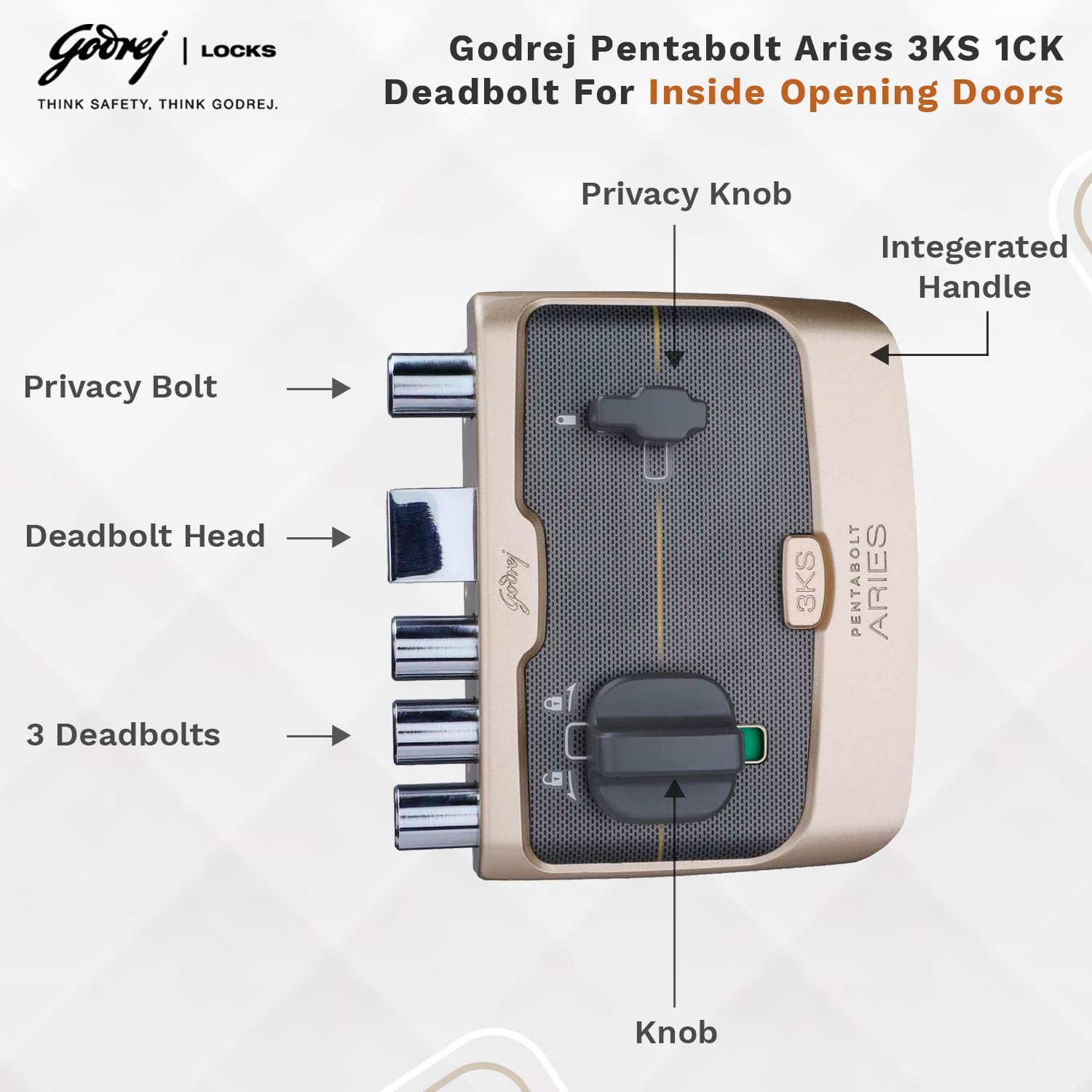 GDJ 6363 PENTA BOLT ARIES LOCK GDJ 6363 PENTA BOLT ARIES LOCK